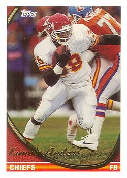Kimble Anders Kansas City Chiefs 1994 Topps NFL #637
